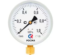 Общетехнический манометр РОСМА ТМ-510Р.00 М2 (0-1.6МПа) ДК100 М20х1.5, кл. точн. 1.5 D270-06620