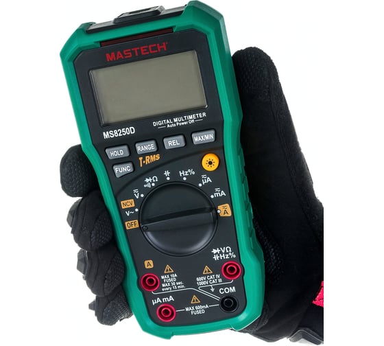 Цифровой автоматический мультиметр Mastech MS8250D TRUE RMS, USB 00-00000758