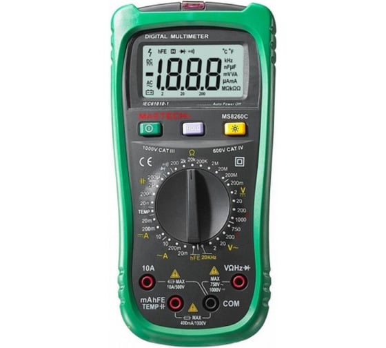 Цифровой мультиметр с детектором напряжения Mastech MS8260C 00-00003108 1