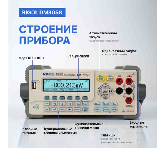 Мультиметр прецизионный цифровой Rigol DM3058