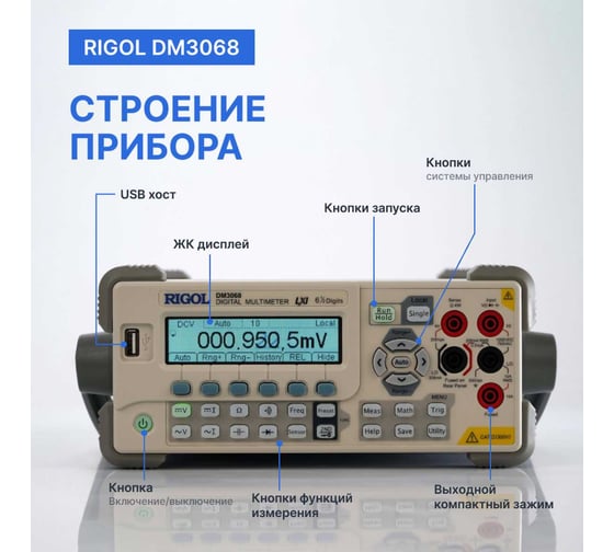 Мультиметр прецизионный цифровой Rigol DM3068