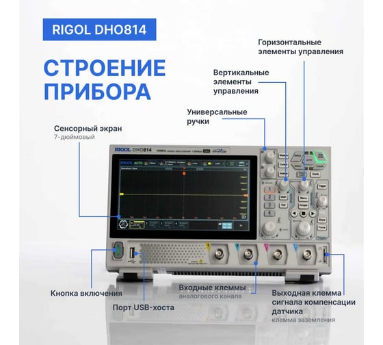 Осциллограф цифровой Rigol DHO814