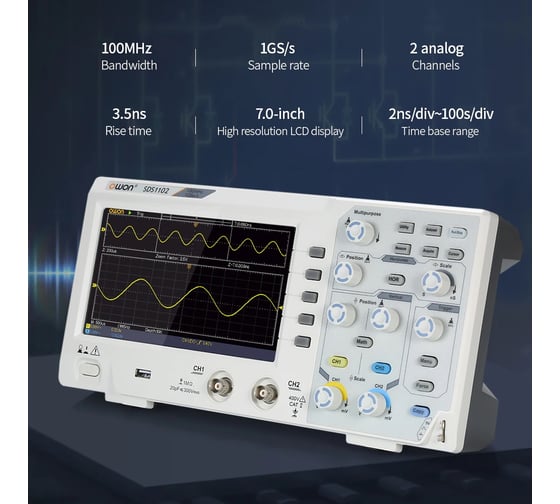 Настольный осциллограф OWON SDS1102 OW119