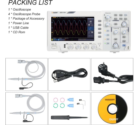 Настольный осциллограф OWON SDS1104 OW204