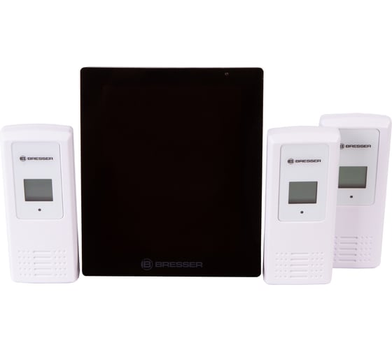 Метеостанция Bresser ClimaTemp Hygro Quadro с тремя датчиками, черная 77031