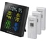 Метеостанция Bresser ClimaTemp Hygro Quadro с тремя датчиками, черная 77031 1