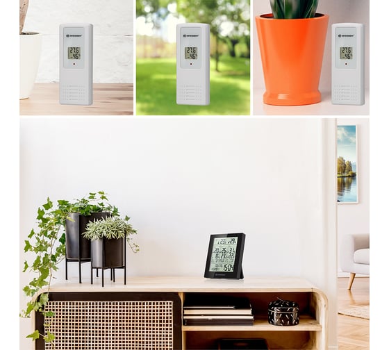 Метеостанция Bresser Temeo Hygro Quadro Prestige с тремя датчиками, черная 78584