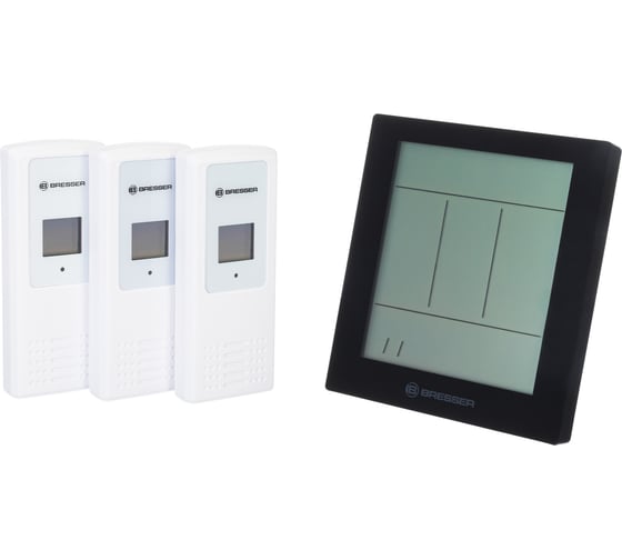 Метеостанция Bresser Temeo Hygro Quadro Prestige с тремя датчиками, черная 78584