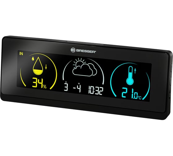Метеостанция Bresser Temeo Life с цветным дисплеем, черная 73279 1