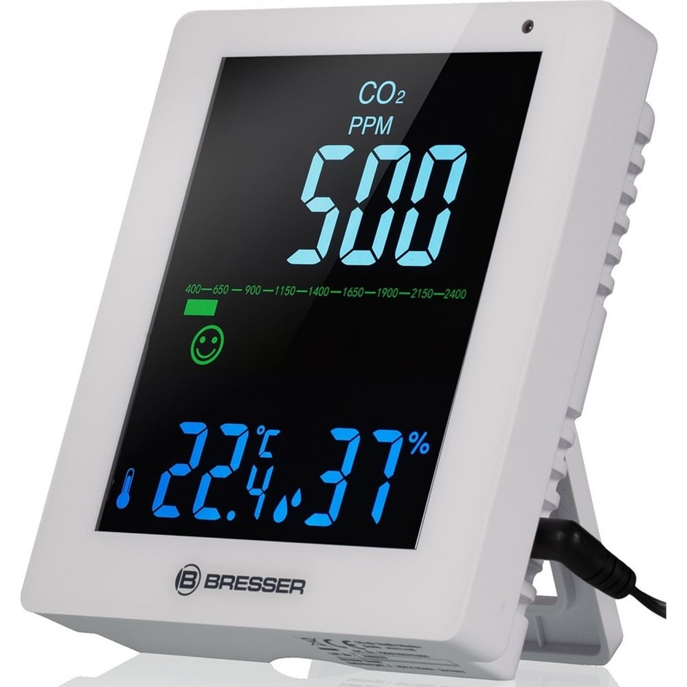 Гигрометр Bresser Air Quality Smile с датчиком CO, белый 78438 ...