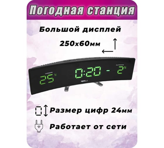 Метеостанция BVItech зеленый/черный BV-415GKS