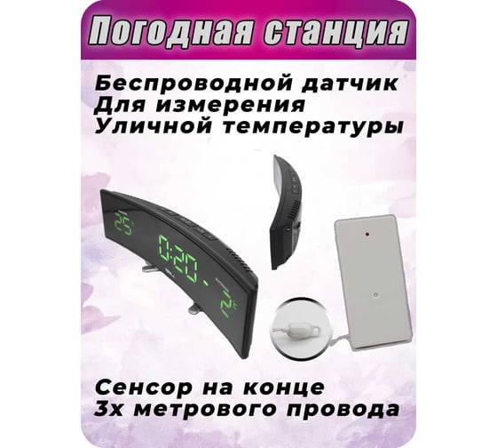 Метеостанция BVItech зеленый/черный BV-415GKS