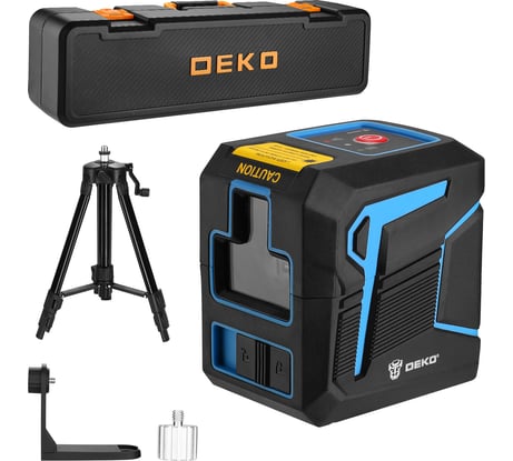 Лазерный самовыравнивающийся уровень DEKO DKLL12 SET 2 со штативом 1 м (2 линии, зеленый луч) 065-0100