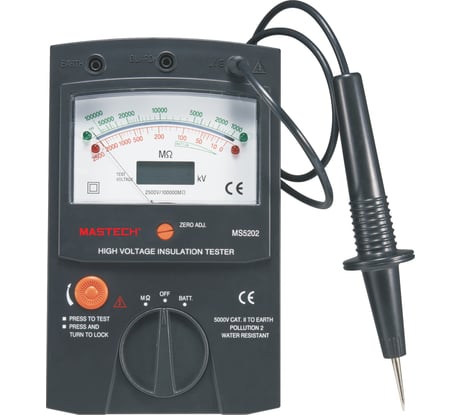 Аналоговый измеритель сопротивления изоляции (мегаомметр) Mastech MS5202 00-00001498