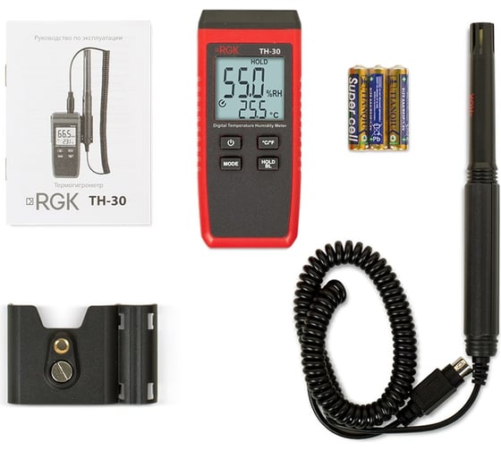 Термогигрометр RGK TH-30 с поверкой 778626