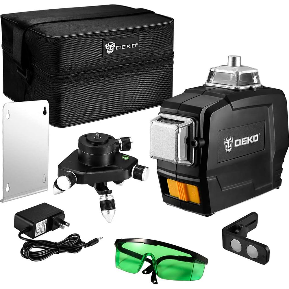 Построитель лазерных плоскостей DEKO DKLL12PG1 (3х360, зеленый луч) 065 ...