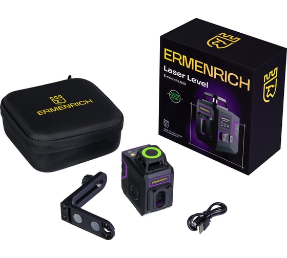 Лазерный уровень Ermenrich (Эрменрих) LN30, фиолетовый 84637