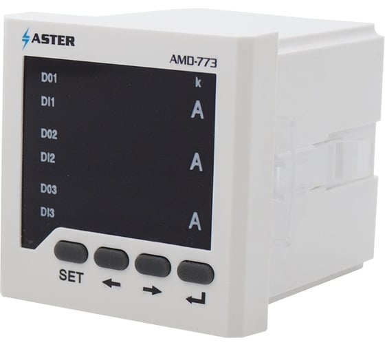 Трансформаторный цифровой трехфазный амперметр ASTER 0-9999А AMD-993