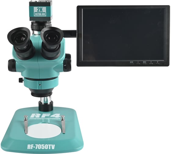 Микроскоп RF4 RF7050TV-2RC2-X101 тринокулярный с монитором и HDMI камерой 7х-50х с подсветкой М7762415