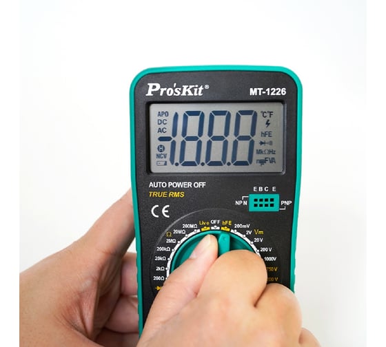 Мультиметр цифровой портативный Pro'sKit MT-1226 С00040340
