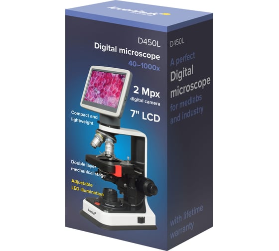 Микроскоп цифровой Levenhuk D450L LCD 7 84494