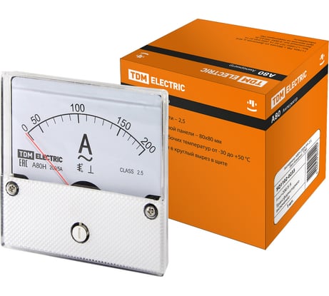 Амперметр TDM ELECTRIC А80Н 200А/5А-2.5 SQ1102-0233