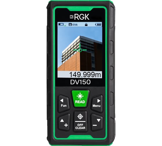 Дальномер RGK DV150, до 150 м, камера, зеленый луч, IP68721166 1