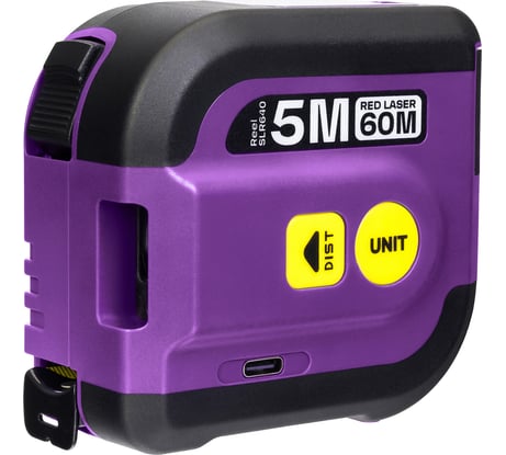 Рулетка с лазерным дальномером Ermenrich (Эрменрих) Reel SLR640, фиолетовый 84547