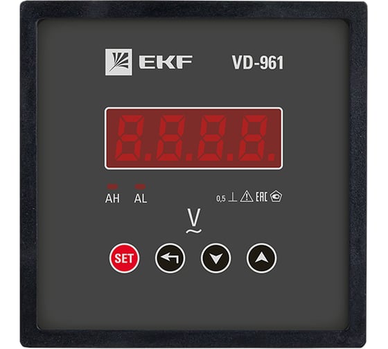 Цифровой вольтметр EKF на панель 96х96, однофазный, PROxima vd-961