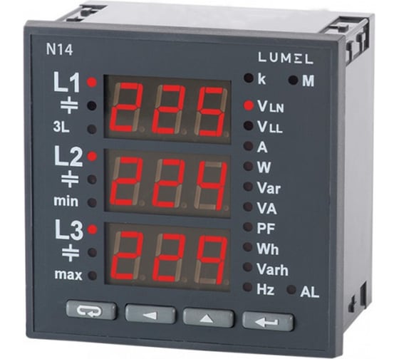 Анализатор параметров 3 фазной сети Lumel N14 23007 N1423007