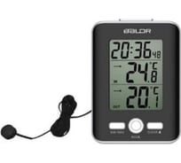 Цифровой термометр BALDR с часами и проводным датчиком температуры B0129ST2C-BLACK