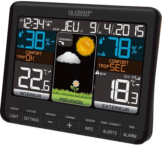 Погодная станция с цветным экраном и 3 датчиками La Crosse Technology WS6825+2