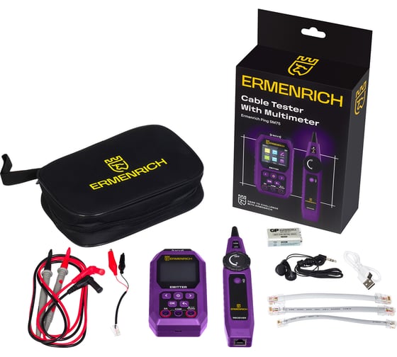 Кабельный тестер с мультиметром Ermenrich (Эрменрих) Ping SM75 84553