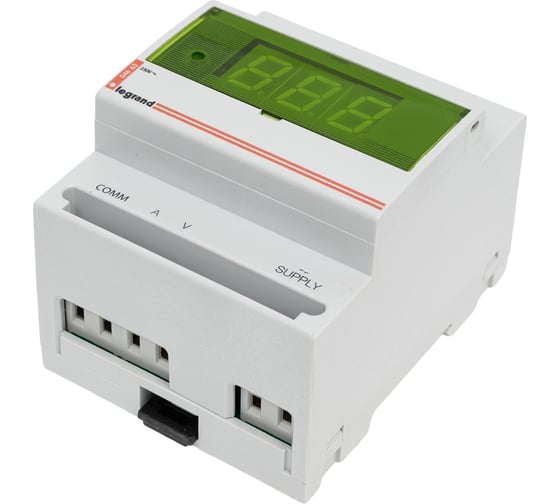 Цифровой амперметр/вольтметр Legrand 0-500 В монтаж на рейке DIN 004663