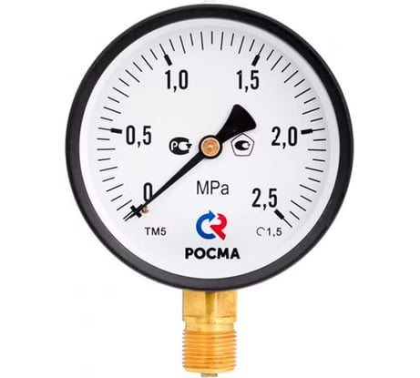 Общетехнический манометр РОСМА ТМ-510Р.00 (0-0.06МПа) ДК100 G1/2, класс точности 1.5 D070-01259