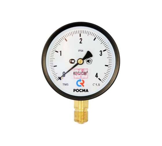 Манометр РОСМА ТМ-510Р.00 (0-1кгс/см2) ДК100 М20х1.5 IP54, класс точности 1.5 D070-04557