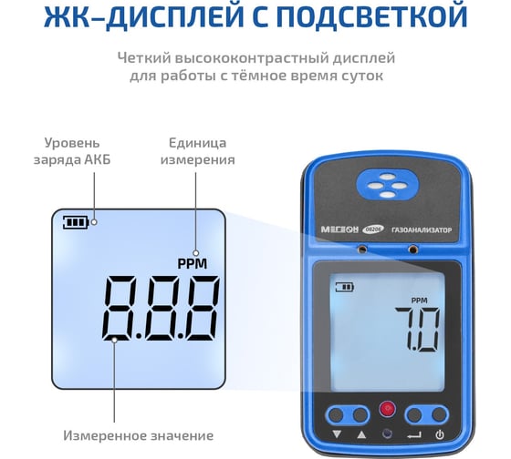 Газоанализатор (измеритель концентрации диоксида азота) МЕГЕОН 08206 с поверкой к0000413047