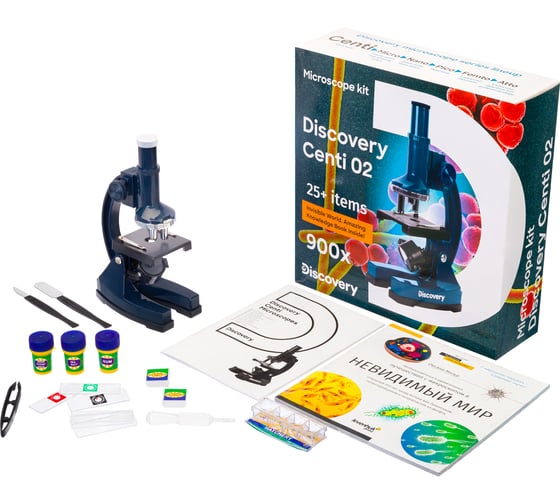 Микроскоп Levenhuk Discovery Centi 02 с книгой 78241