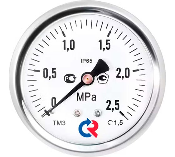 Виброустойчивый мановакуумметр РОСМА ТМВ-520Т.00 (-0.1-0.5МПа) ДК100 G1/2, кл. точн. 1.0 D070-01507 1