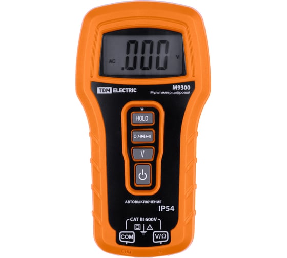 Цифровой пылевлагозащищенный мультиметр TDM ELECTRIC МастерЭлектрик IP54 SQ1005-0012