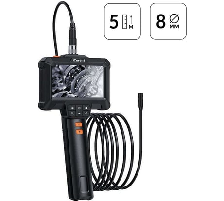 Эндоскоп промышленный iCarTool экран 4.3, 2Мп, 5м, 8.5мм зонд IC-VC85