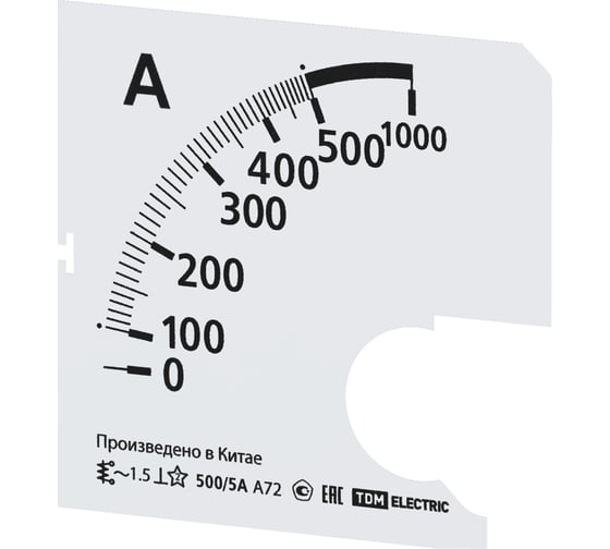 Шкала TDM ELECTRIC Ш72 500/5А-1,5, для А72 Х/5А SQ1102-2061