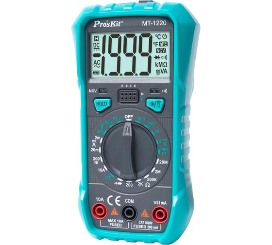 Мультиметр цифровой портативный Pro'sKit MT-1220 С00040351