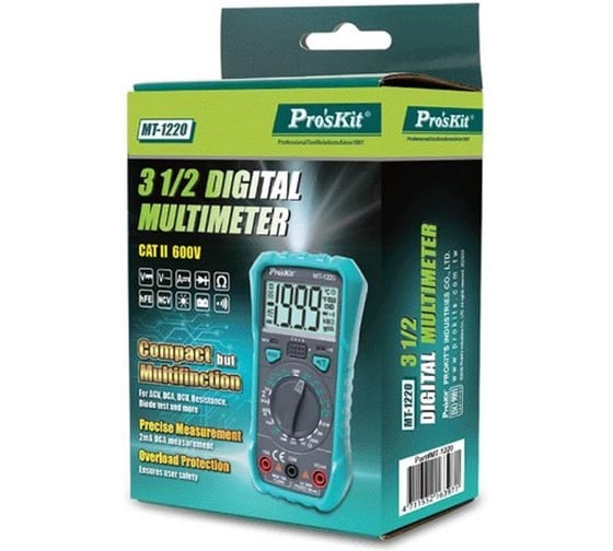 Мультиметр цифровой портативный Pro'sKit MT-1225 С00040352
