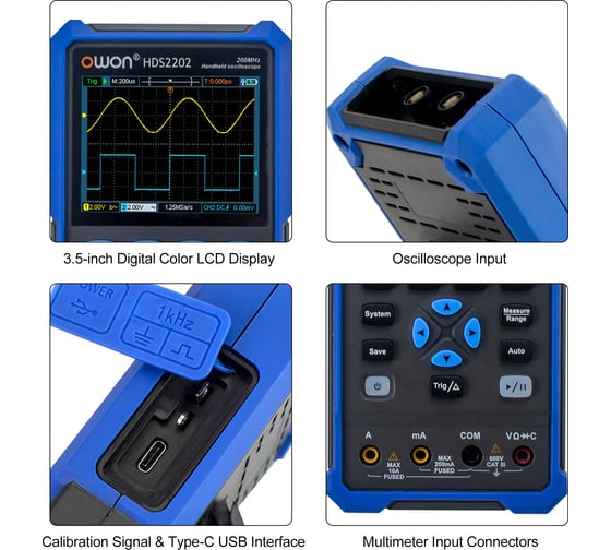 Портативный осциллограф OWON HDS2202 OW133