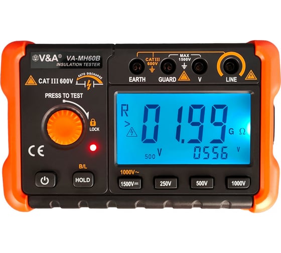 Мегаомметр с поверкой V&A VA-МH60B 1