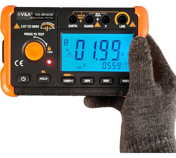 Мегаомметр с поверкой V&A VA-МH60B