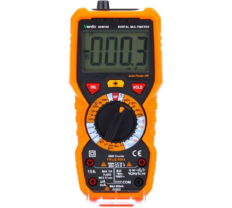 Мультиметр VERDO MH6106 портативный 0,5 проц., 6000 отсчетов с поверкой MH610600-СП