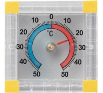 Оконный биметаллический термометр GARDEN SHOW квадратный в пакете ПТ000001555