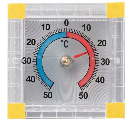 Оконный биметаллический термометр GARDEN SHOW квадратный в пакете ПТ000001555